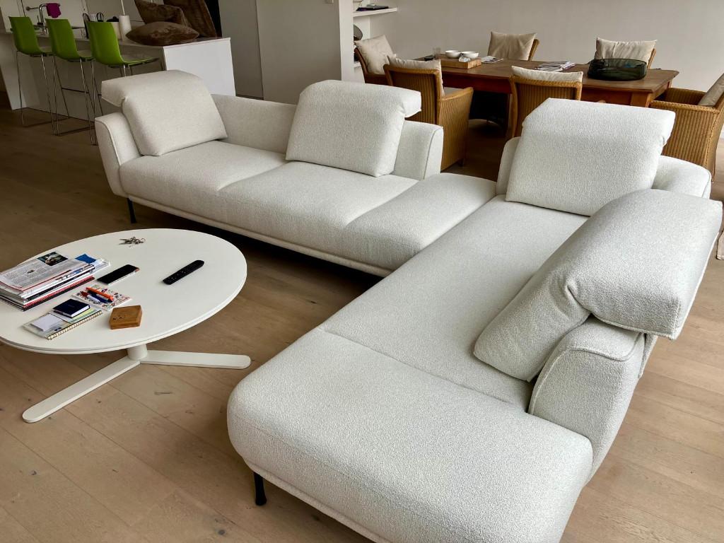Superbe salon blanc, comme neuf !, Maison & Meubles, Canapés | Coins salons complets, Comme neuf, Enlèvement