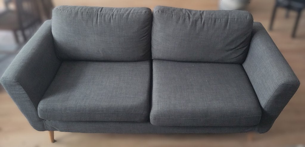 Canapé gris, Ophalen, Gebruikt, 75 tot 100 cm, 150 tot 200 cm