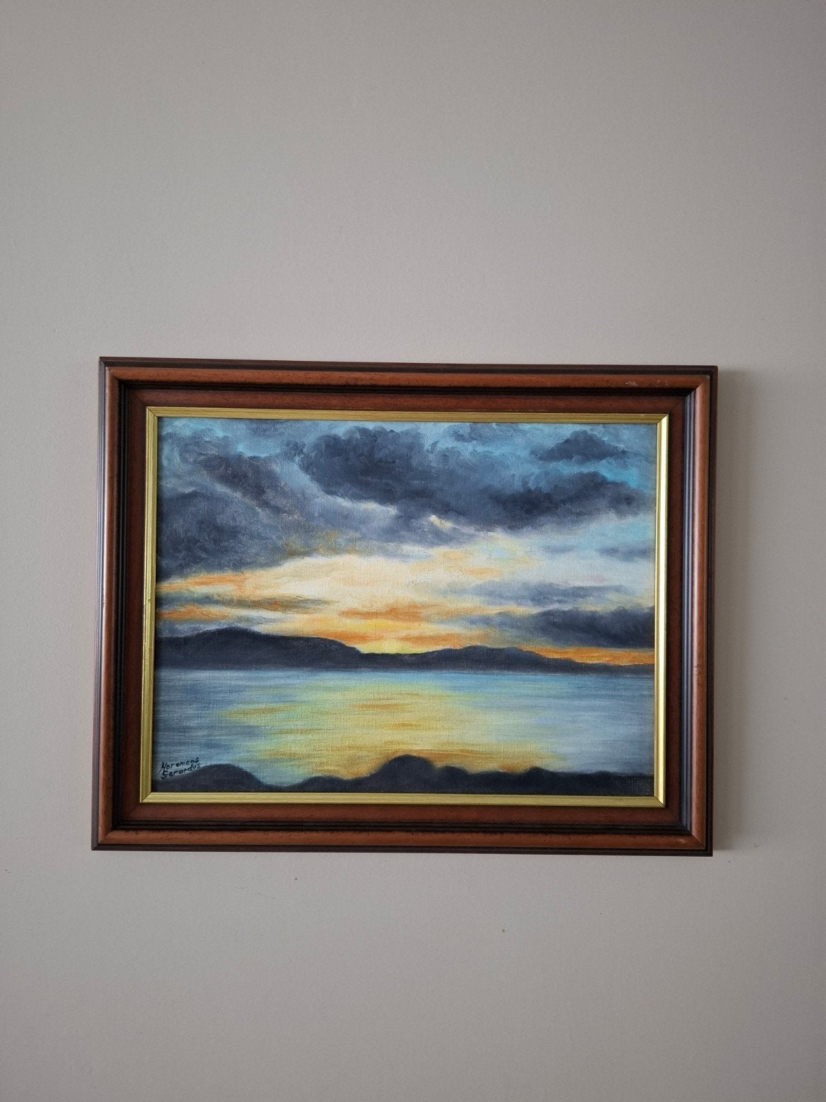 Schilderij op doek geschildert, Antiek en Kunst, Ophalen