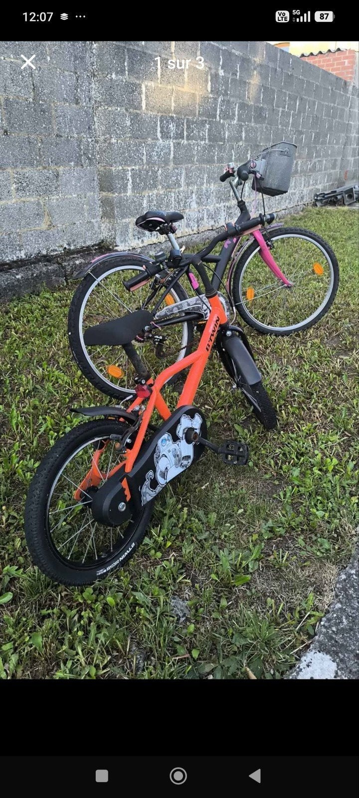 vélos  40 eur  (decathlon)., Enlèvement