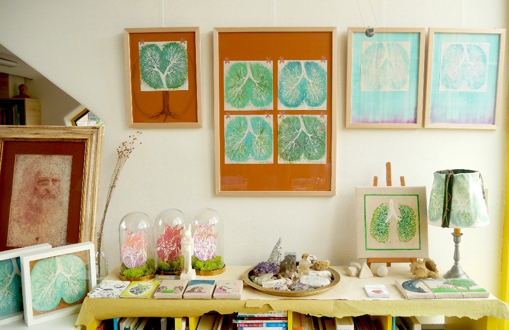 Levensboom prent/tekening, Ophalen, Glas