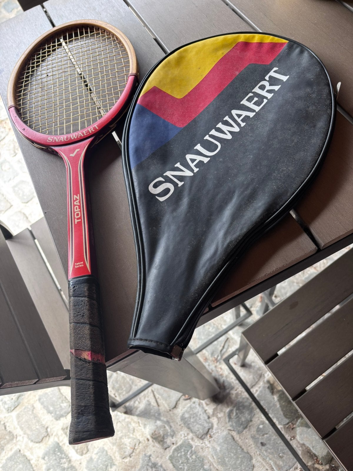 Snauwaert vintage tennisracket (jaren 80) en hoes, Overige merken, Gebruikt, L1, Ophalen of Verzenden