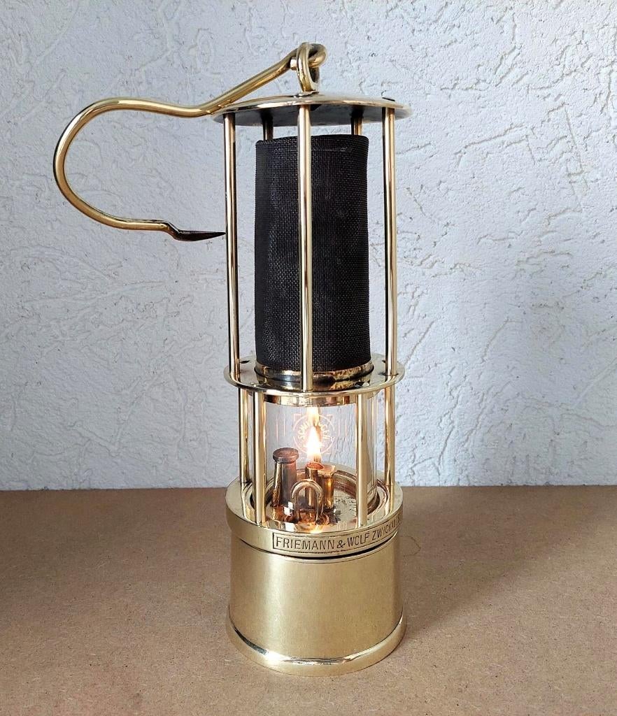 Mijnlamp mijnwerkerslamp mijnbouw Friemann en Wolf type 400, Antiek en Kunst, Ophalen of Verzenden