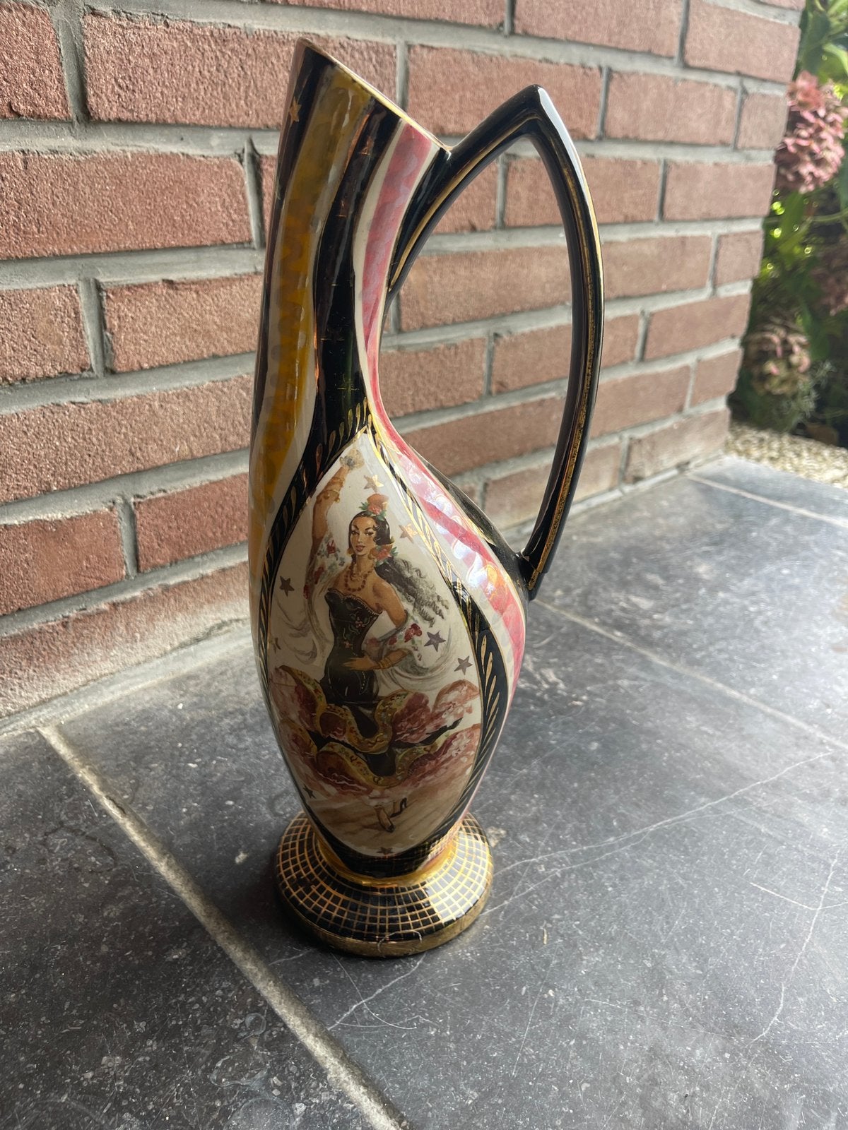 Prachtige vintage vaas / kan – H. Béquet Quaregnon, Maison & Meubles, Enlèvement, Utilisé