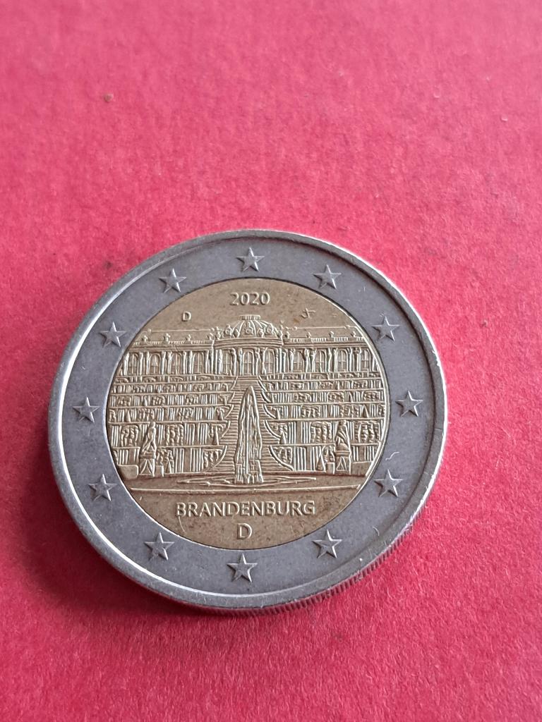2020 D Duitsland 2 euro Brandenburg München, Verzenden, Duitsland, 2 euro, Losse munt