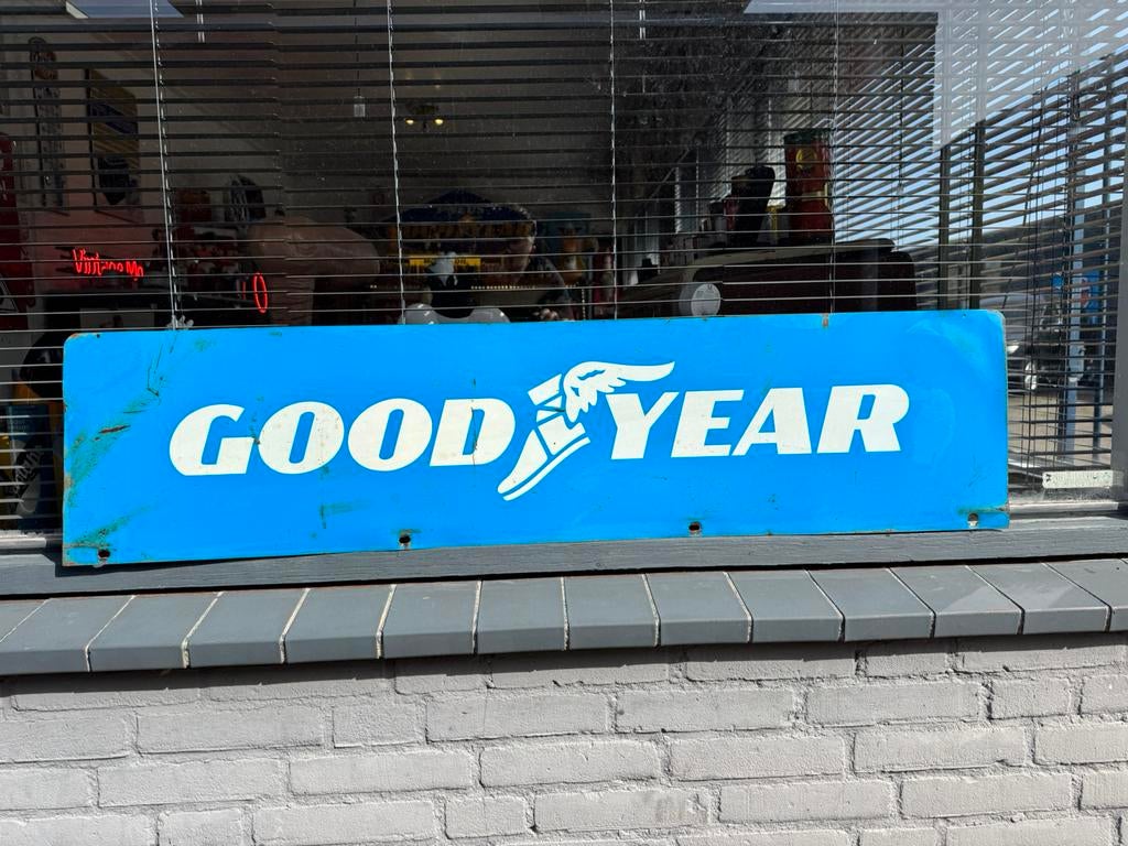 Groot GoodYear banden reclamebord, Verzamelen, Ophalen, Gebruikt, Reclamebord