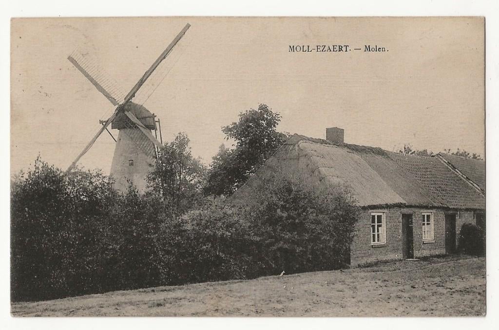 mol pk molen moulin ezaert 1923, Ophalen of Verzenden, 1920 tot 1940, Gelopen, Antwerpen