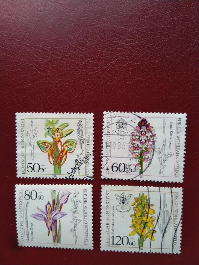 Orchidées, République fédérale d'Allemagne, 1984, Envoi, Affranchi, Animal et Nature