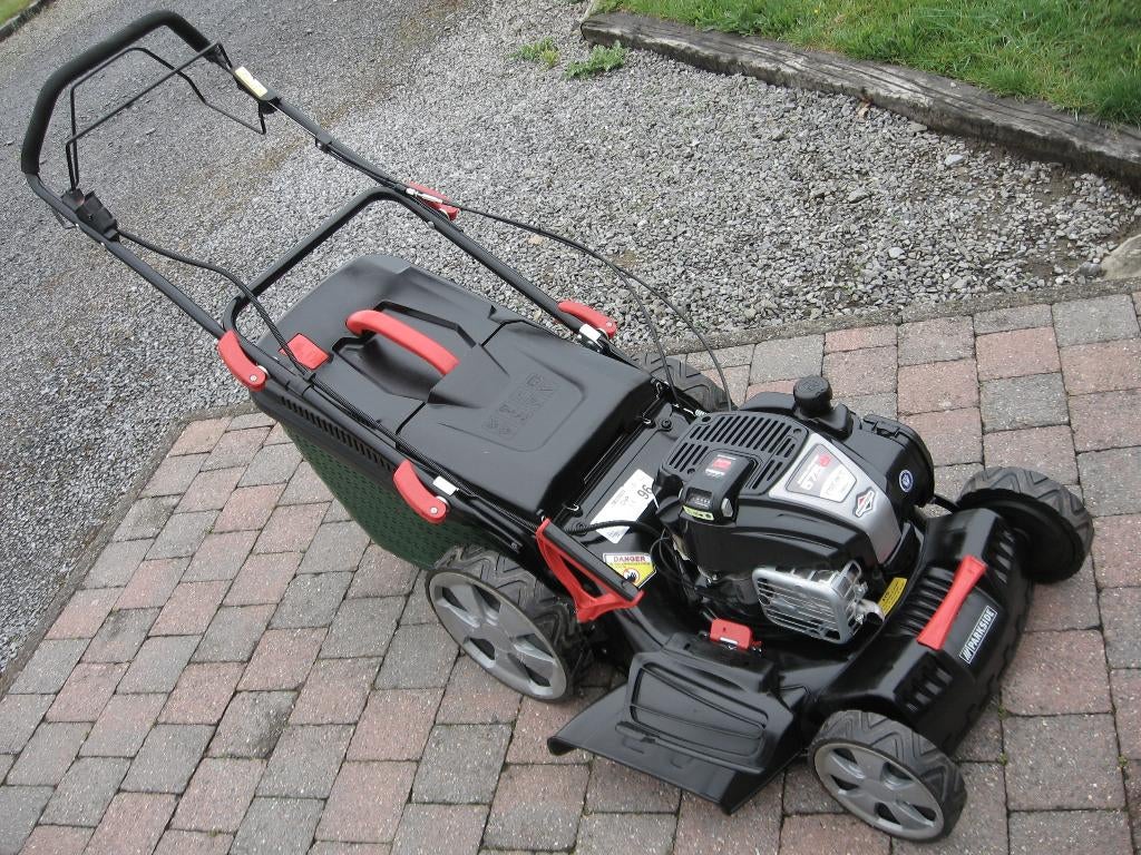 Tondeuse tractée avec démarreur électrique , moteur B&S, Ophalen, Cirkelmaaier, Brigg's & stratton, Zo goed als nieuw