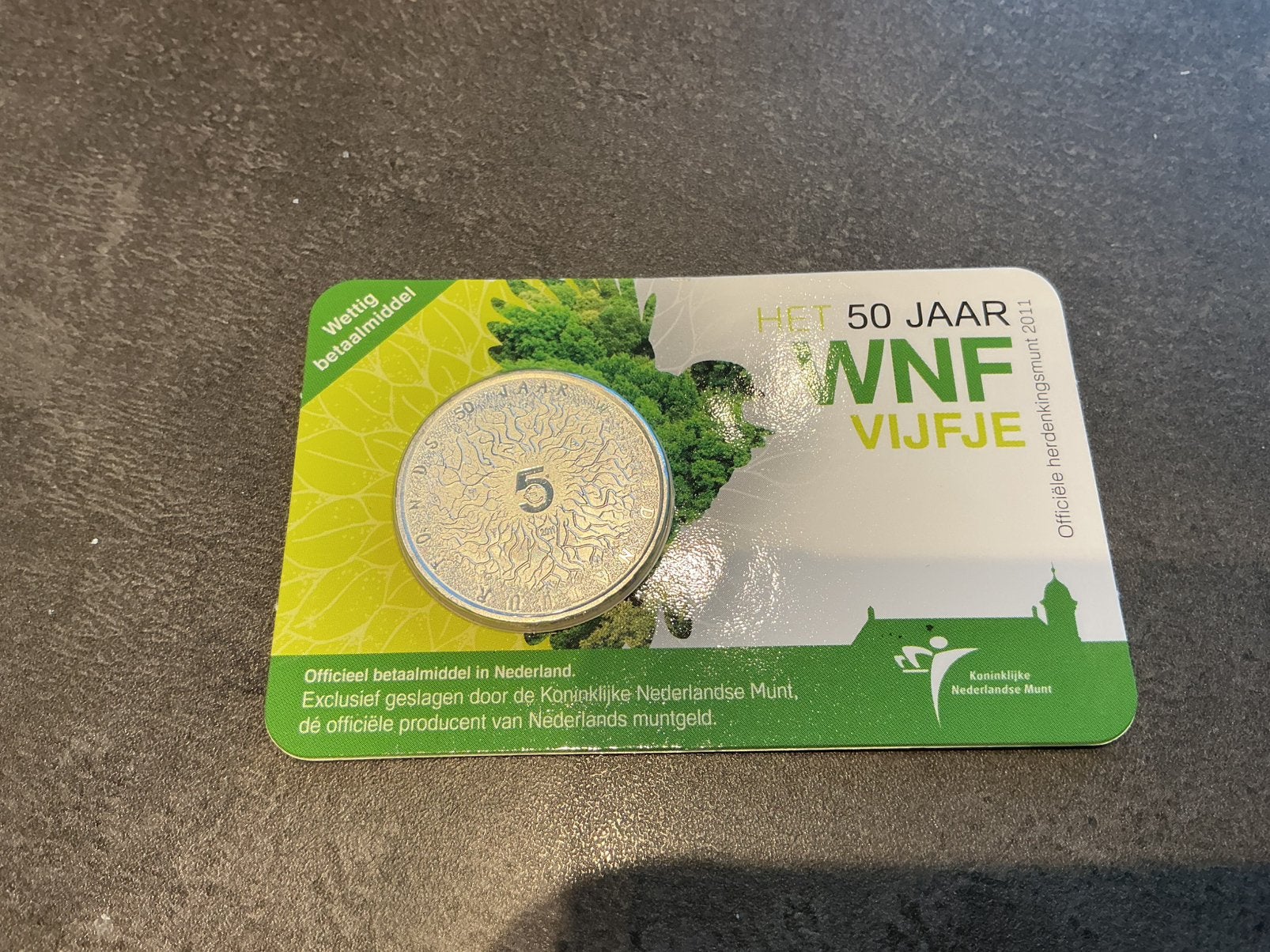 Pays-Bas Coincard 5 euros 2011 WWF, Enlèvement ou Envoi