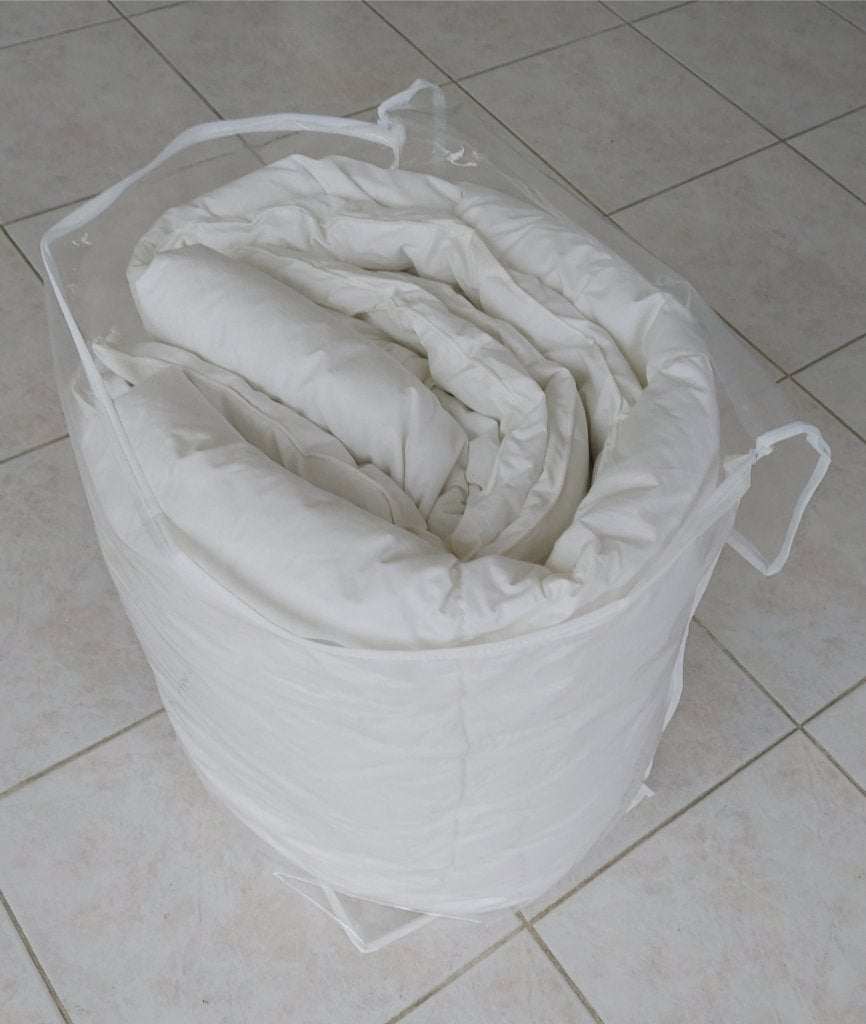 Couette coton polyester 200 x 200, Ophalen, Eenpersoons, Wit, Dekbedovertrek