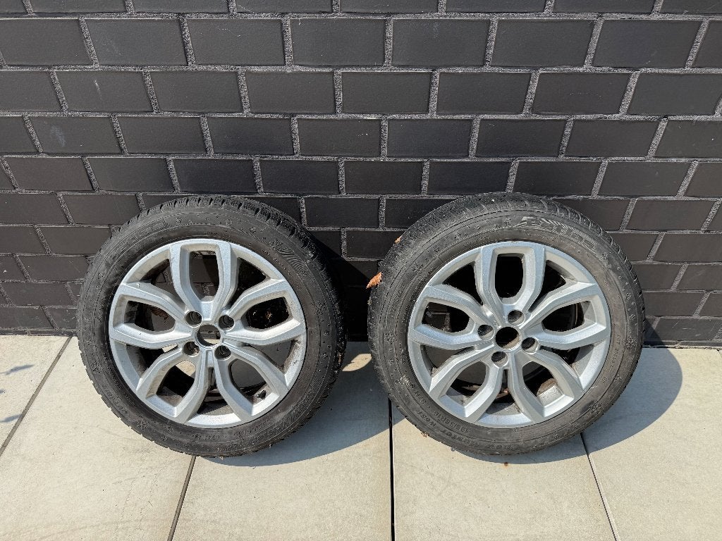 2 x 16" aluvelg Renault Clio met goeie winterbanden, Auto-onderdelen, Banden en Velgen, Ophalen, Gebruikt, Velg(en), 16 inch