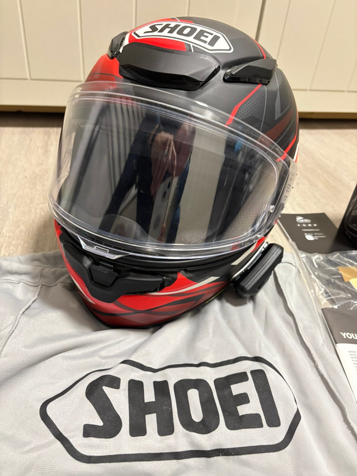 Helm Shoei NXR2 Capriccio rood maat M 57-58cm, Ophalen, M, Shoei