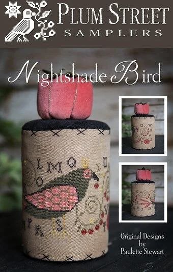 modèle Plum Street Samplers - Night Shade Bird, Enlèvement ou Envoi, Comme neuf, Broderies à la main, Patron