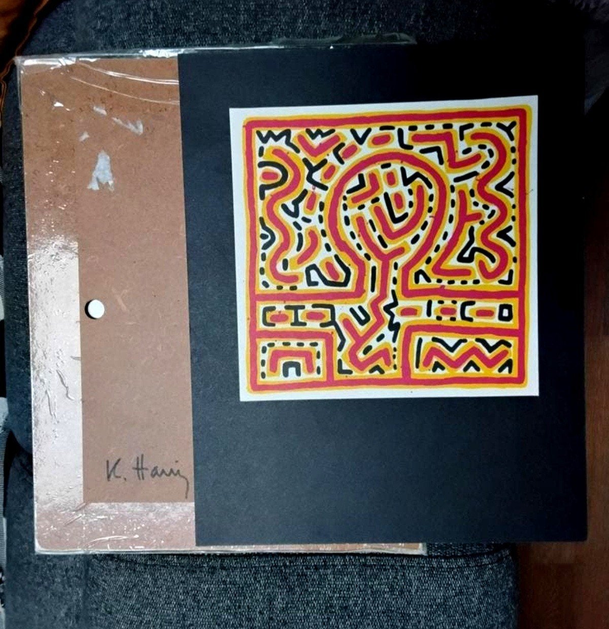 Vintage Pop Art print – geïnspireerd op Keith Haring – 18x18, Ophalen of Verzenden, Abstract