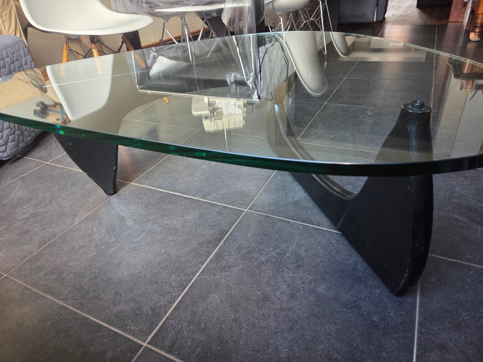Table Basse "Coffee Table" d'Isamu Noguchi – Aut.Edt/N50, Verre, Massif, Table, Noir
