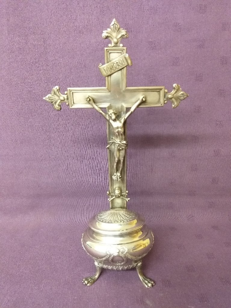 Benitier de chevet en argent massif fin XVIIIe (1792), Enlèvement ou Envoi