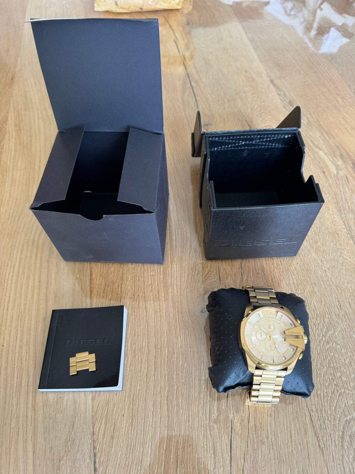 Diesel Mega Chief horloge, Ophalen of Verzenden, Zo goed als nieuw