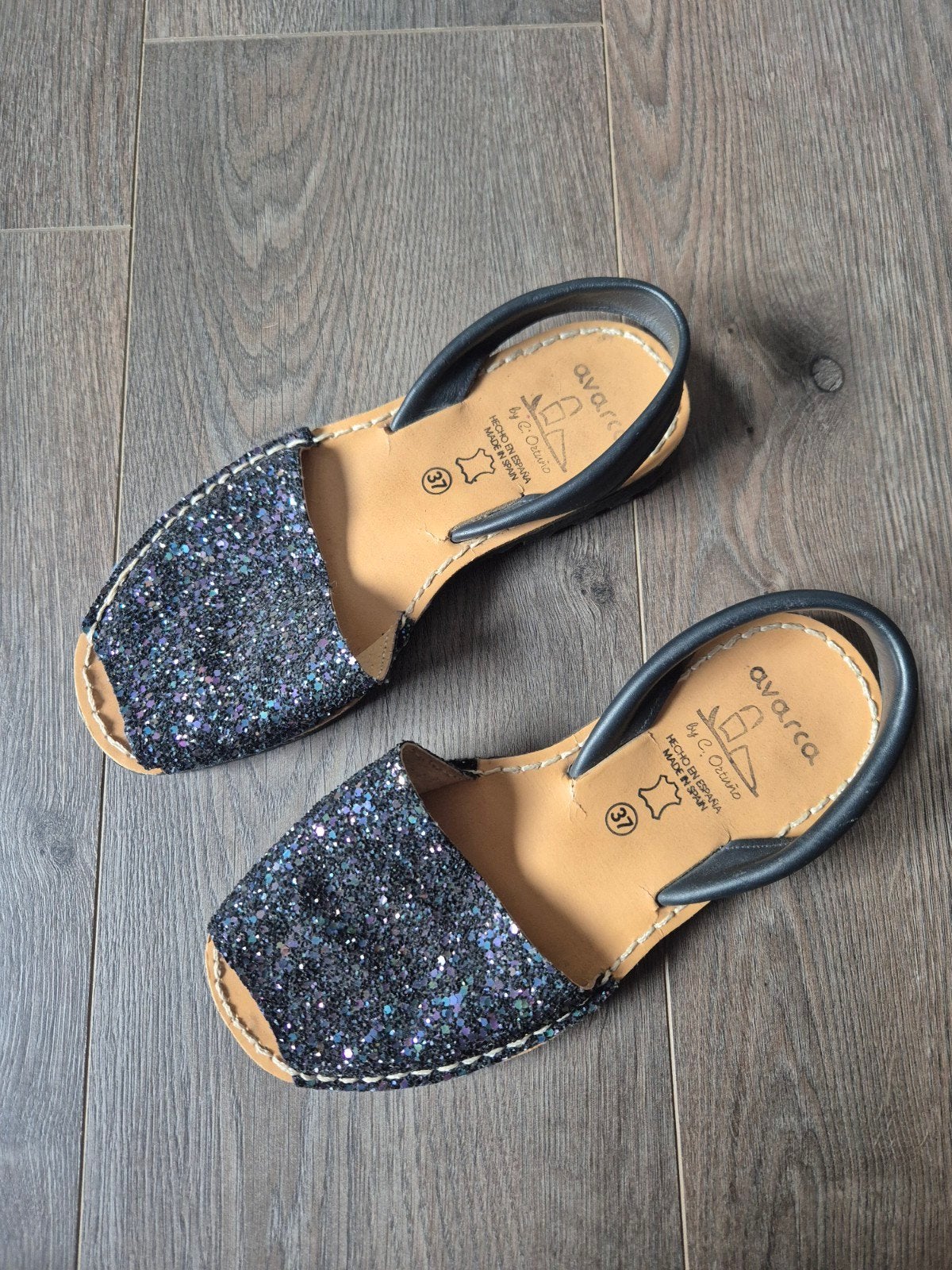 Unieke sandalen met glitter van Avarca, Kleding | Dames, Espadrilles, Blauw, Ophalen of Verzenden, Avarca
