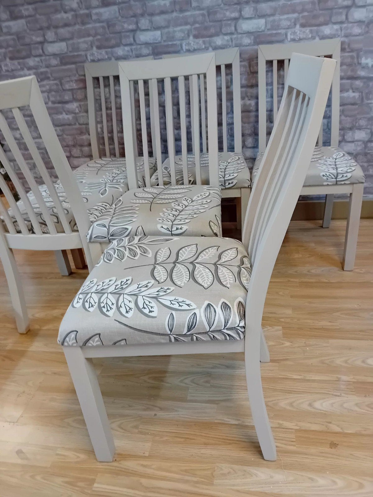 6 houten eetkamerstoelen, Huis en Inrichting, Beige, Hout