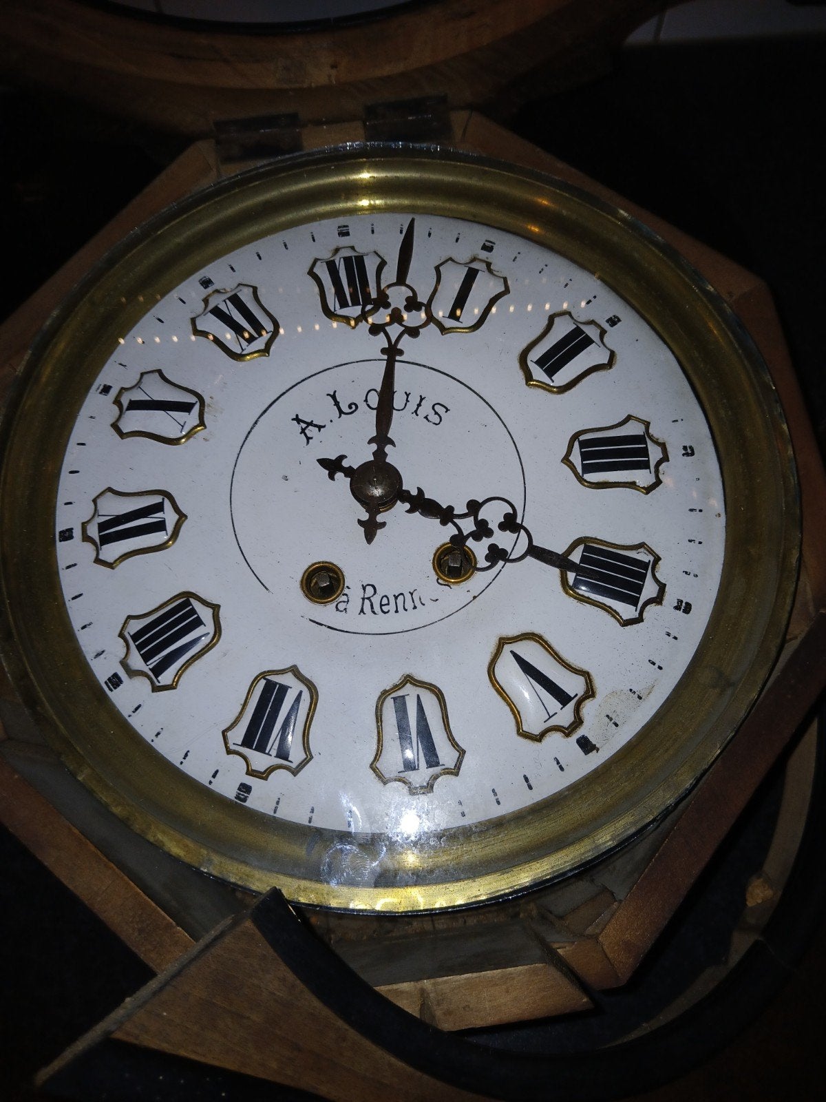 Antieke Ossenoogklok 1870/1890, Ophalen of Verzenden