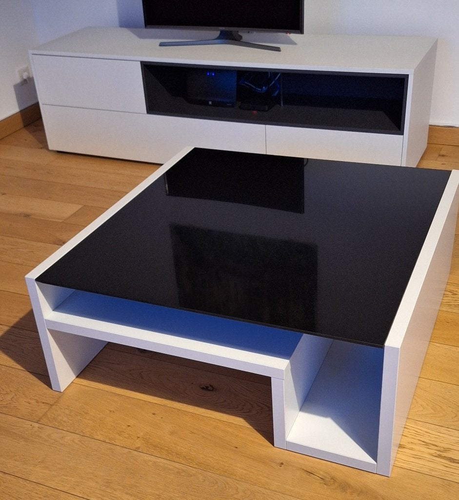 Arte M moderne wit/zwarte woonkamerset in zeer goede staat, Ophalen, Gebruikt, 200 cm of meer, 50 tot 100 cm