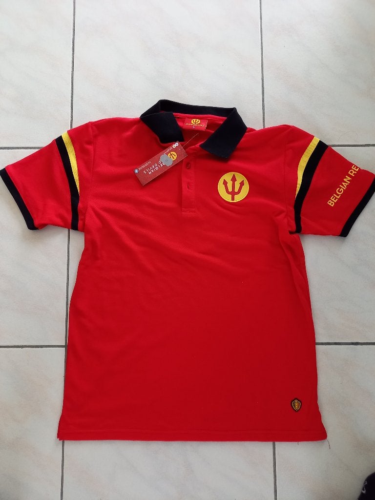 Polo officiel des Diables rouges belges taille L, Enlèvement ou Envoi, Neuf, Maillot