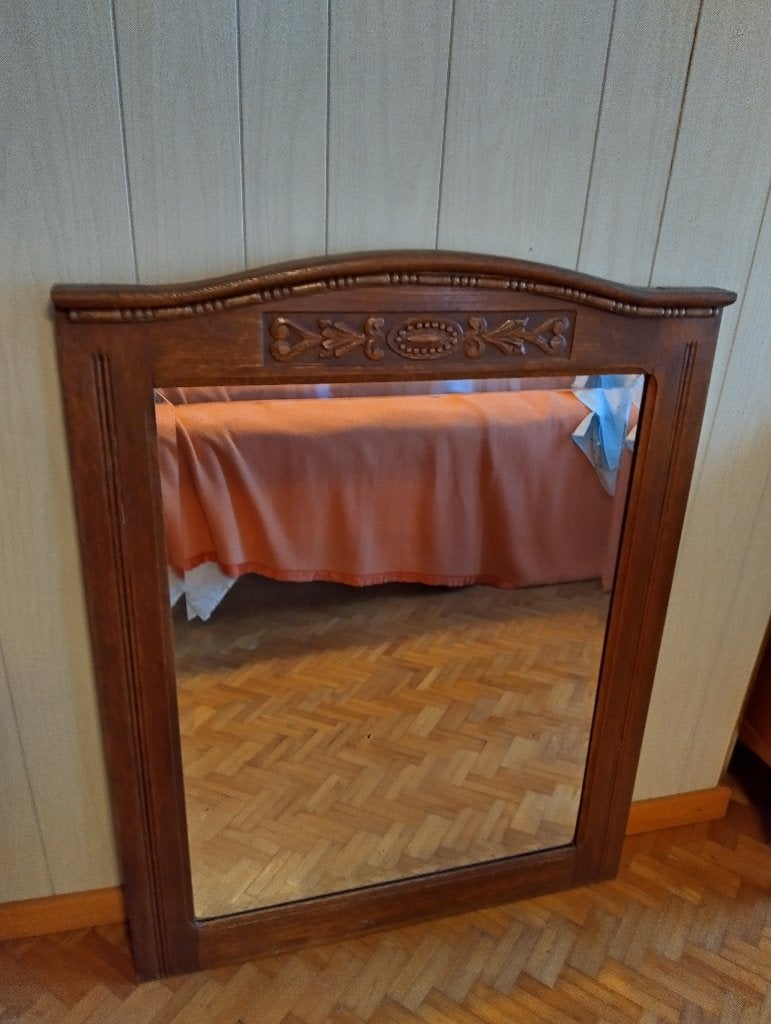 Antieke spiegel, Huis en Inrichting, Ophalen, Gebruikt, Minder dan 100 cm, Rechthoekig