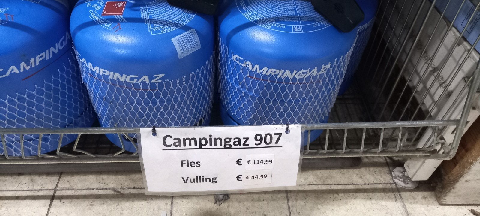 Camping gasflessen leeg, Enlèvement