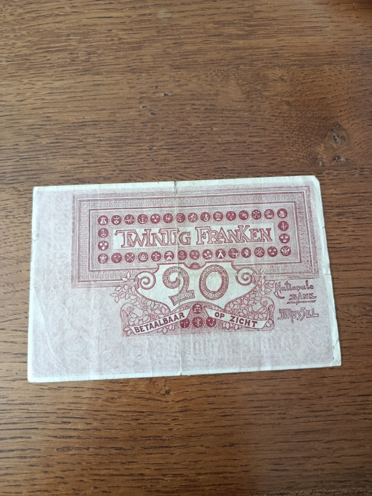 billet de 20 francs Belgique, Enlèvement
