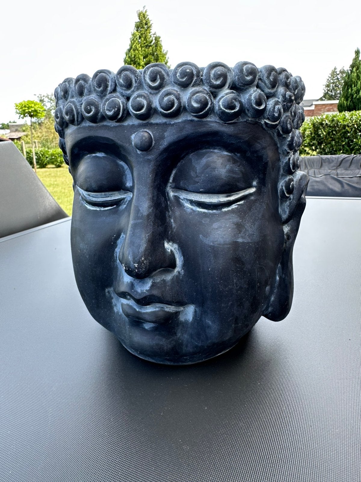 Bougeoir tête de Bouddha h18, Jardin & Terrasse, Enlèvement, Comme neuf, Bouddha