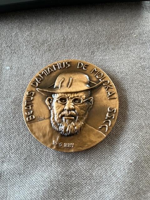 herdenkingsmunt Pater Damiaan 1994 brons, Ophalen, Brons
