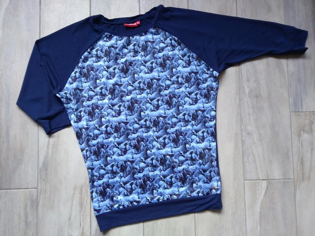 ✿ M164 - Blouse Someone paarden, Kinderen en Baby's, Kinderkleding | Maat 164, Gebruikt, Meisje, Overhemd of Blouse, Ophalen of Verzenden