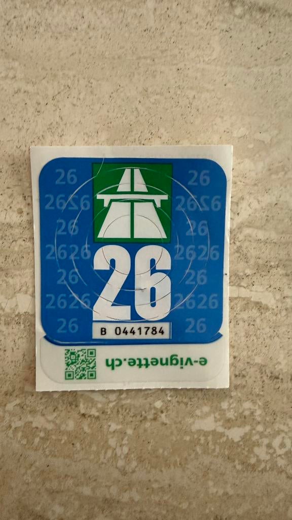 Vignette Suisse 2026, Tickets & Billets, Vignettes automobiles