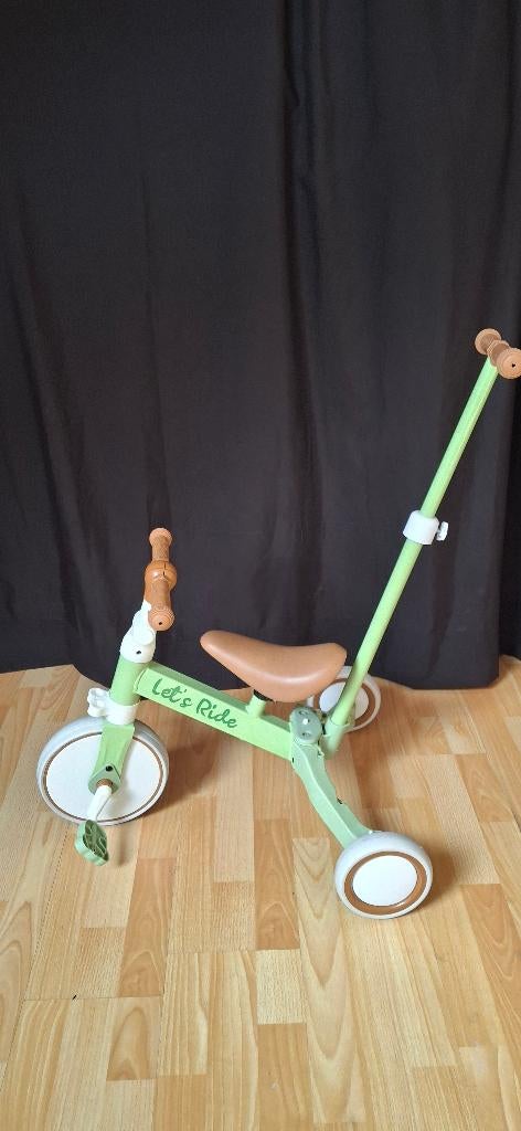 Tricycle pour enfant -vert olive, Enlèvement, Comme neuf, Tige de poussée