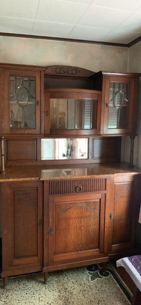 Meuble buffet vintage  à donner, Huis en Inrichting, Kasten | Buffetkasten, Ophalen, Gebruikt, Vintage, Met deur(en)