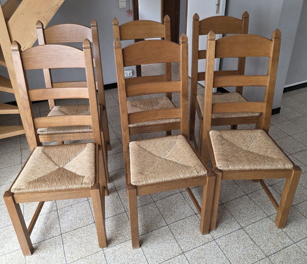6 eetkamerstoelen, Antiek en Kunst, Antiek | Meubels | Stoelen en Sofa's, Ophalen