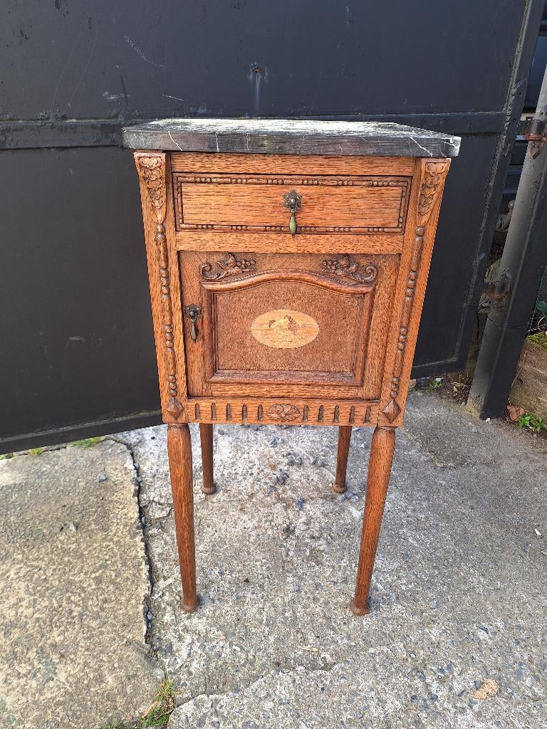 Meuble de chevet avec caisson en faïence pot de chambre, Maison & Meubles, Chambre à coucher | Tables de chevet, Comme neuf, Enlèvement