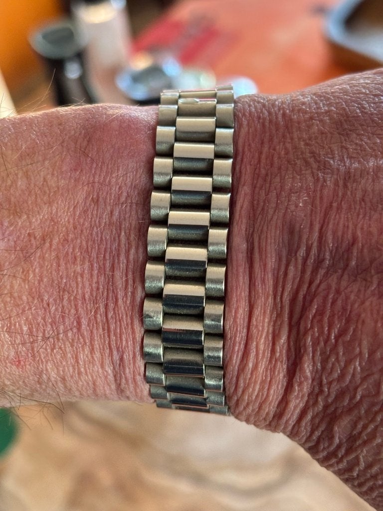 Rolex-Rolex-Bracelet type Rolex – Argent qualité supérieure, Enlèvement, Comme neuf, Argent, Argent