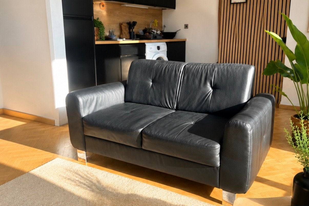 Canapé en cuir, Maison & Meubles, Enlèvement, Comme neuf, Cuir
