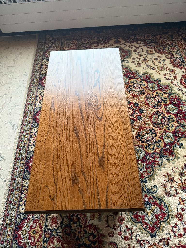 Salon tafel eik, Huis en Inrichting, Ophalen, Gebruikt, 100 tot 150 cm, Eikenhout