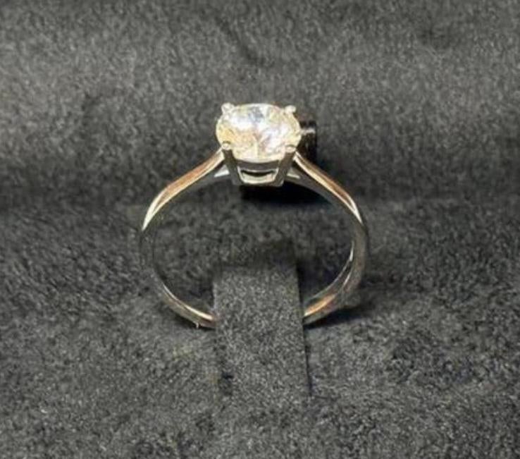Nieuwe gouden ring met VS diamant 1.52ct met certificaat!, Handtassen en Accessoires, Ringen, Nieuw, Ophalen of Verzenden, 17 tot 18