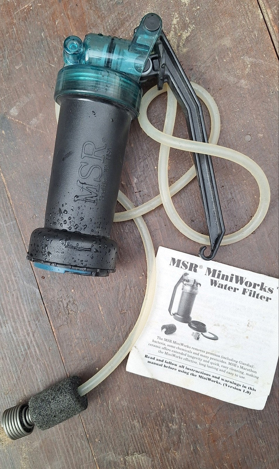 Filtre à eau MSR, Enlèvement