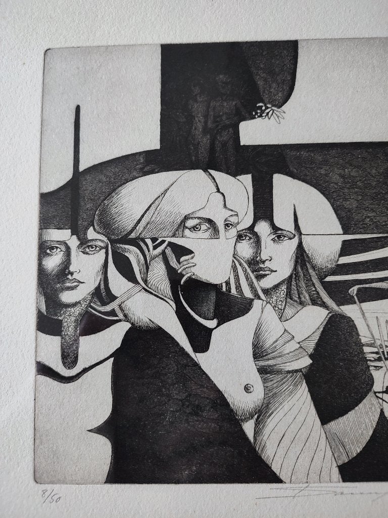 Handgetekend Danny Bloes, handgenummerd 8/50, Antiek en Kunst, Dagelijks leven, 1950 - 1999, Ophalen of Verzenden, Gravure