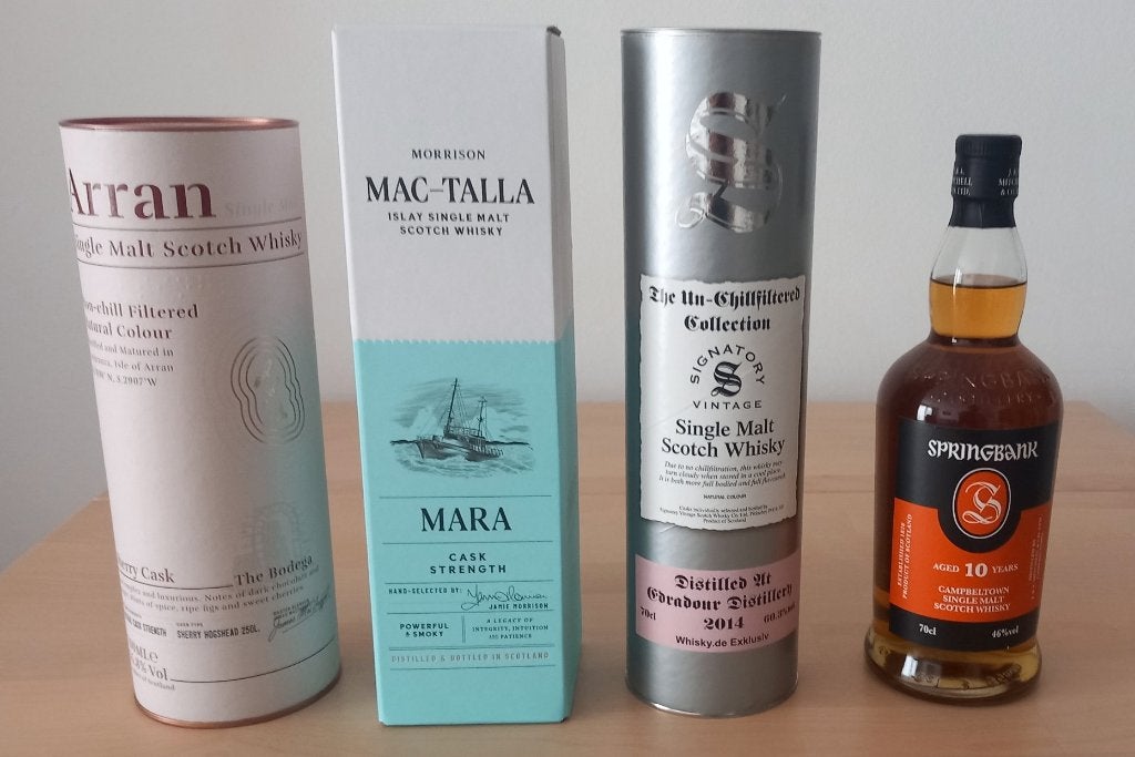 4 Scotch Whiskies - unopened, Verzamelen, Overige gebieden, Overige typen, Nieuw, Ophalen of Verzenden