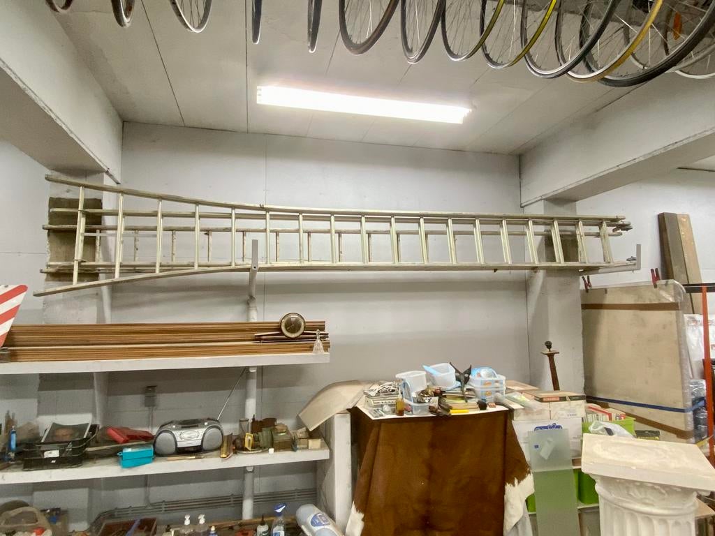 Driedelige alu ladder 18 sporten., Ophalen, Ladder