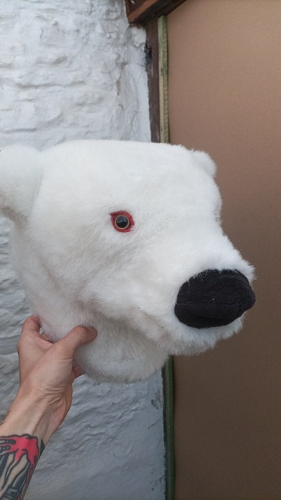 Tête ours polaire à mettre au mur déco 40 cm, Enfants & Bébés, Enlèvement, Ours