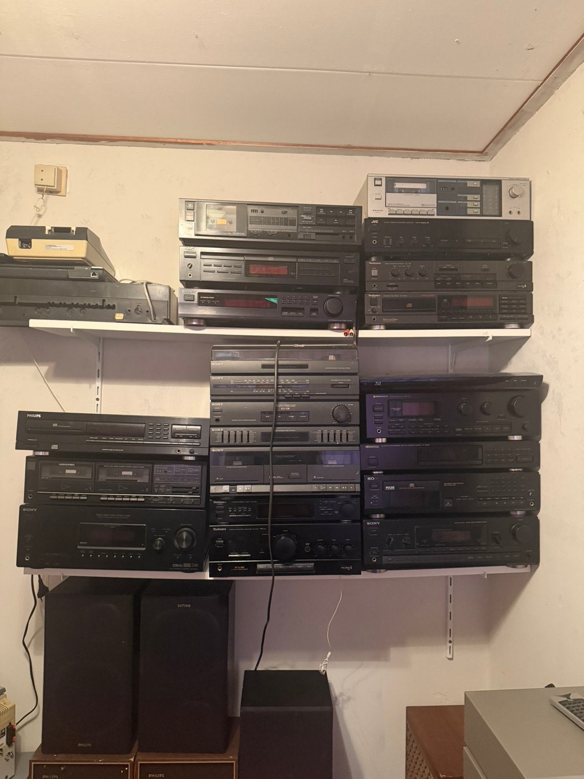 Diverse audio componenten sony technics jvc, Audio, Tv en Foto, Ophalen of Verzenden, Zo goed als nieuw, Cassettedeck, JVC