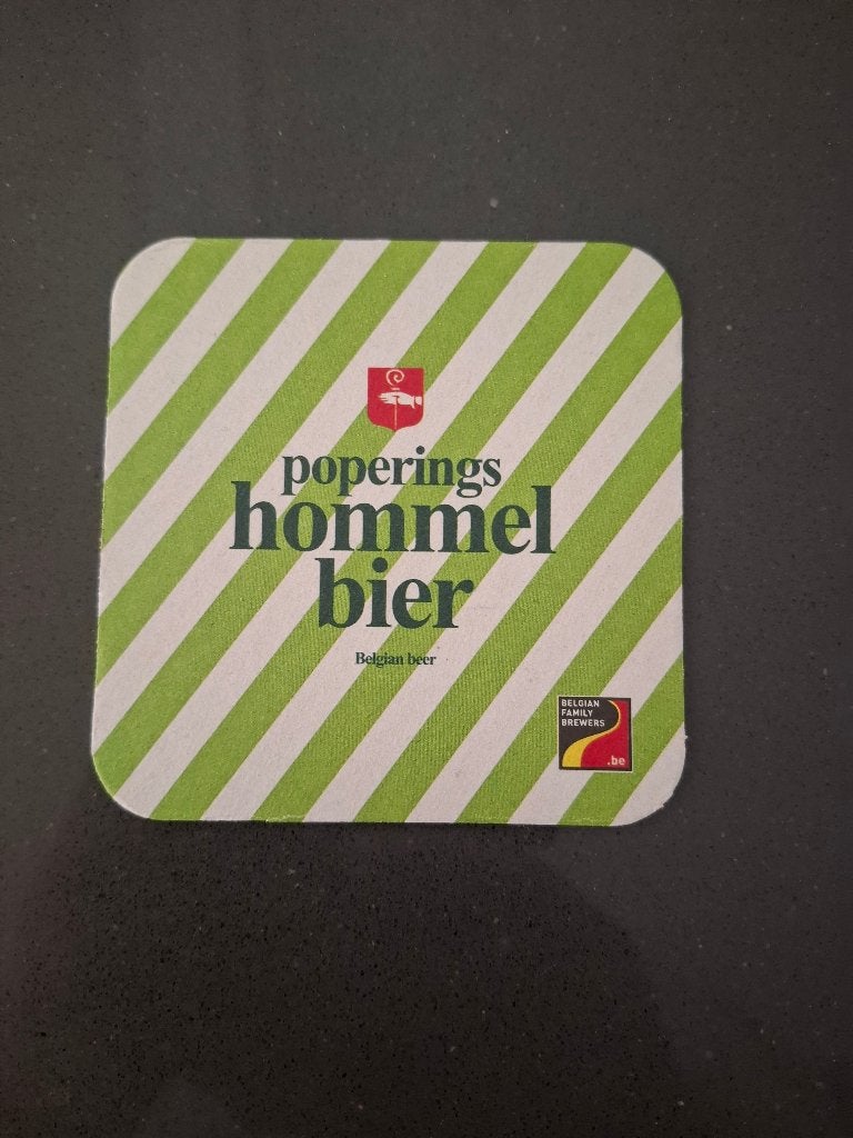 Bierviltje Poperings Hommelbier, Verzamelen, Ophalen of Verzenden, Nieuw, Viltje(s), Overige merken