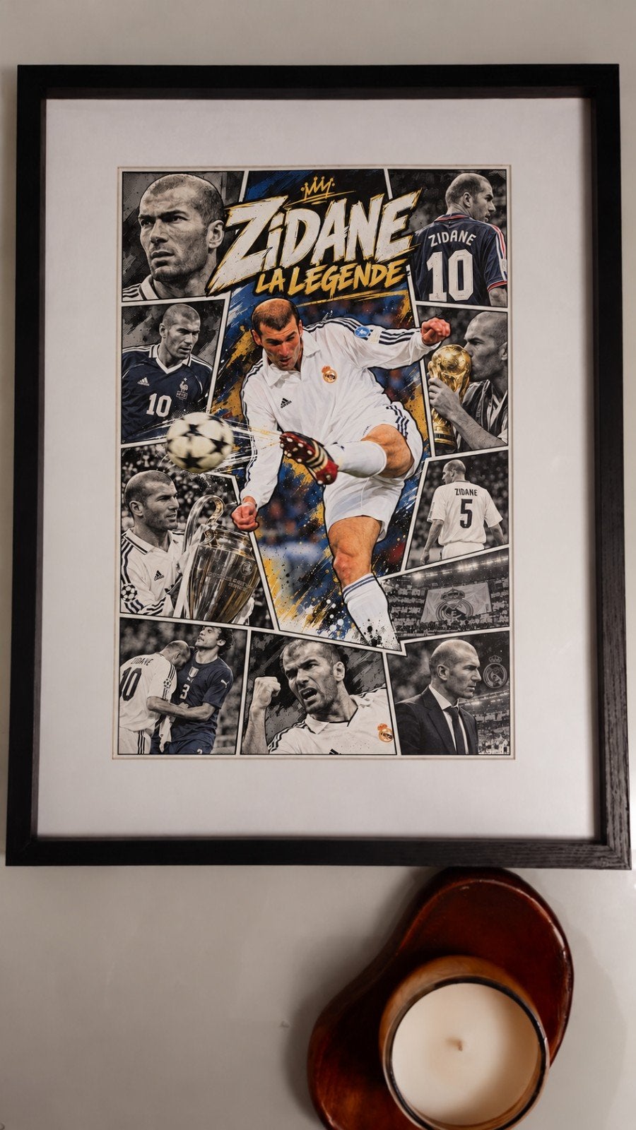 ZIDANE — DE LEGENDE  | INGELIJSTE POSTER, Ophalen of Verzenden